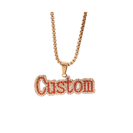 rhinestone custom diamond hip hop name pendants jewelry wholesale personalized diamante personalised nameplate necklaces bulk
